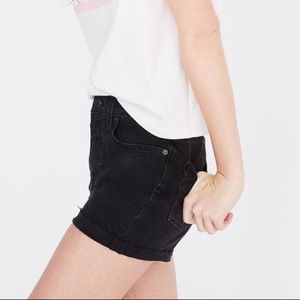 Madewell High Rise Denim Shorts in Lunar Wash